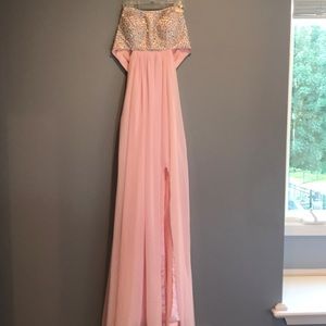 Never Worn Long Light Pink Dress